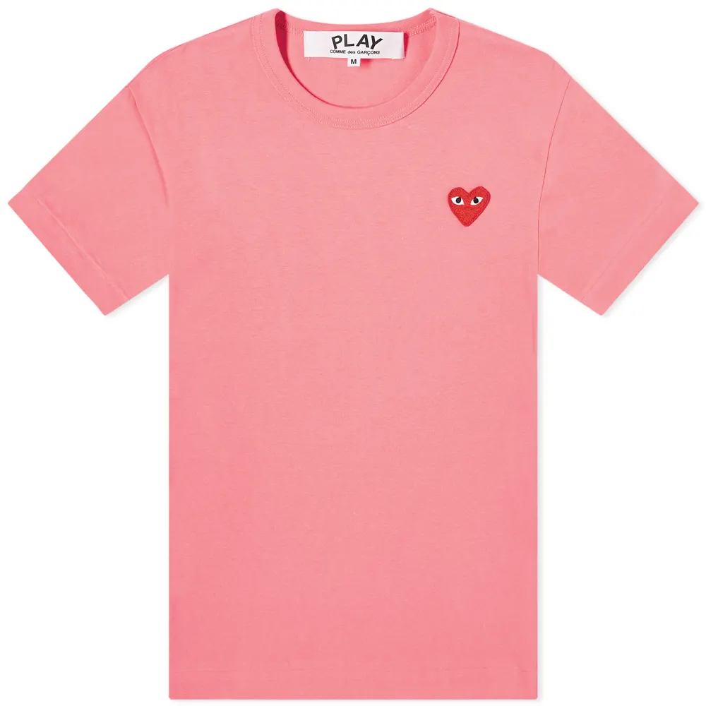 T SHIRT COMME DES GARCONS PLAY ROSE RED HEART Goddax C te