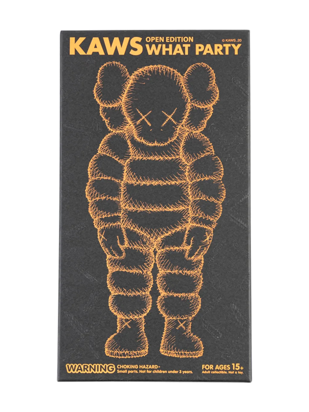 KAWS - WHAT PARTY FIGURE ORANGE FINE ART TOY x BRIAN DONNELLY