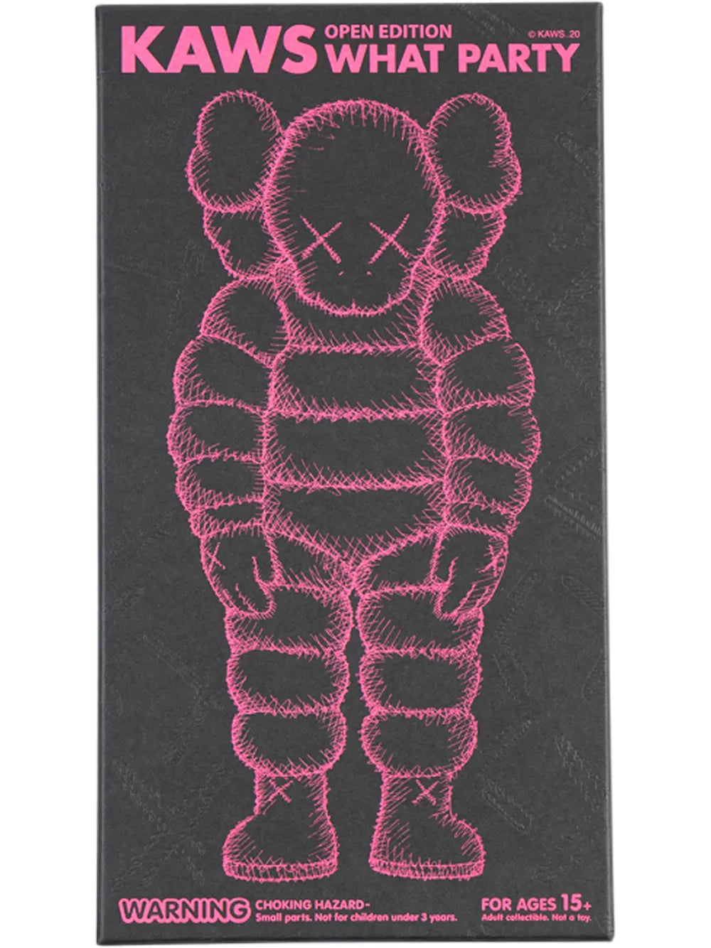 KAWS - WHAT PARTY FIGURE PINK FINE ART TOY x BRIAN DONNELLY