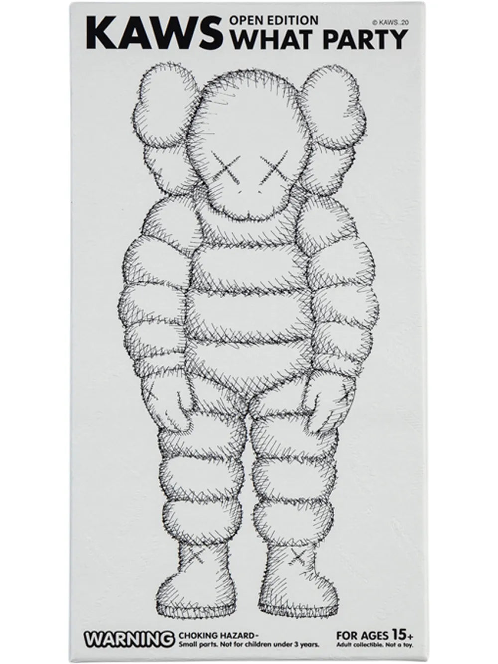 KAWS - WHAT PARTY FIGURE WHITE FINE ART TOY x BRIAN DONNELLY