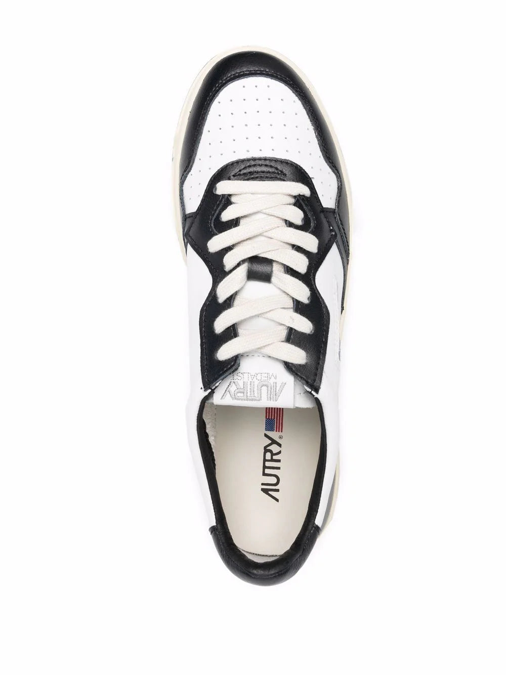 AUTRY - MEDALIST LEATHER SUEDE LOW WHITE BLACK