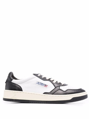 AUTRY - MEDALIST LEATHER SUEDE LOW WHITE BLACK