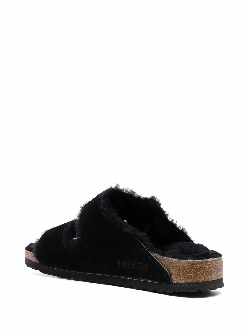 BIRKENSTOCK - ARIZONA SHEARLING SUEDE LEATHER BLACK
