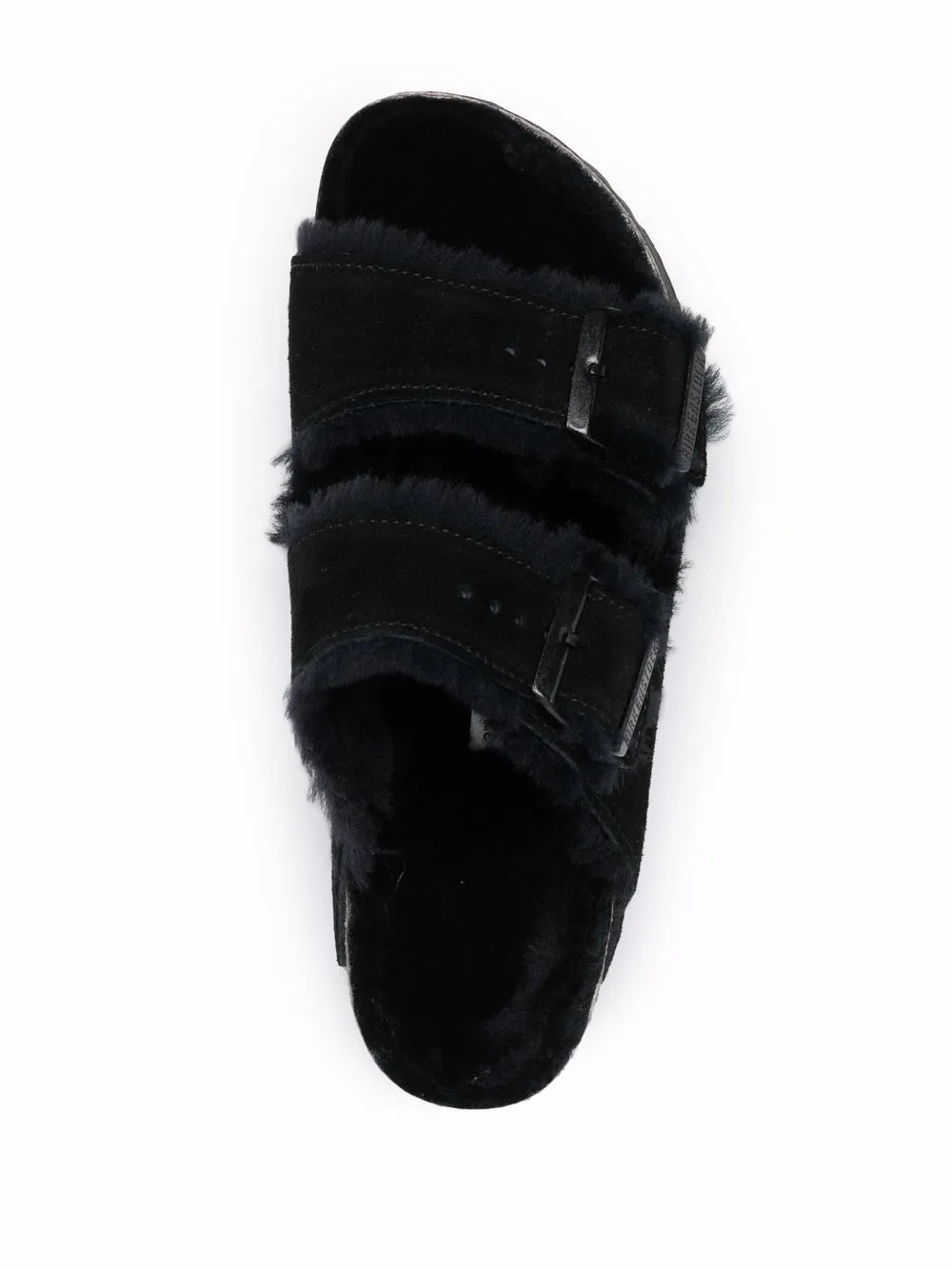 BIRKENSTOCK - ARIZONA SHEARLING SUEDE LEATHER BLACK