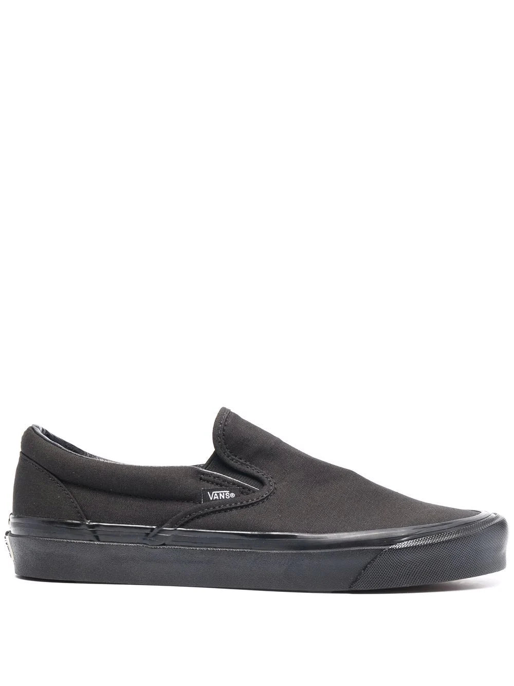 Vans slip online on cuir noir