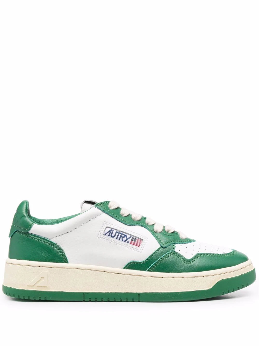 AUTRY - MEDALIST LEATHER SUEDE LOW GREEN