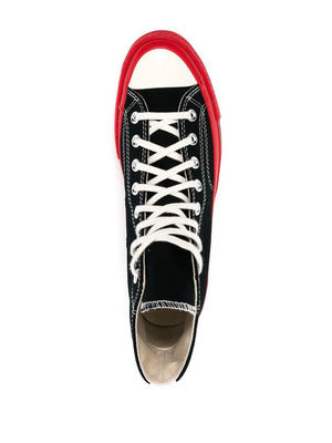 COMME DES GARÇONS (CDG) PLAY x CONVERSE CHUCK 70 HI - BLACK RED SOLE