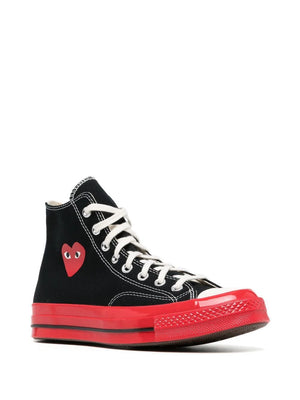 COMME DES GARCONS CDG PLAY x CONVERSE CHUCK 70 HI BLACK RED SOLE Goddax Cote d ivoire