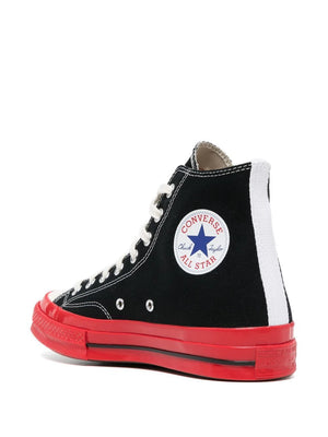 COMME DES GARÇONS (CDG) PLAY x CONVERSE CHUCK 70 HI - BLACK RED SOLE