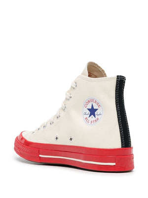 COMME DES GARÇONS (CDG) PLAY x CONVERSE CHUCK 70 HI - BLACK PRISTINE RED