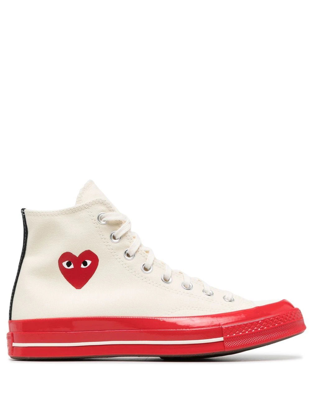 COMME DES GARÇONS (CDG) PLAY x CONVERSE CHUCK 70 HI - BLACK PRISTINE RED