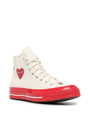 COMME DES GARÇONS (CDG) PLAY x CONVERSE CHUCK 70 HI - BLACK PRISTINE RED