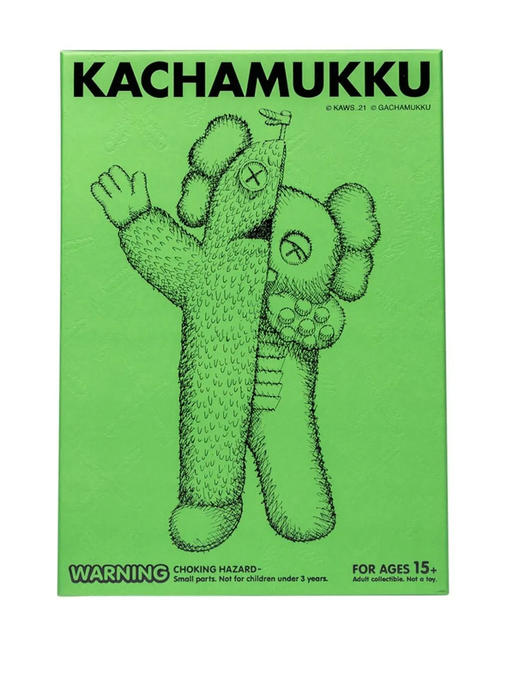 KAWS - KACHAMUKKU GREEN RED FINE ART TOY x BRIAN DONNELLY