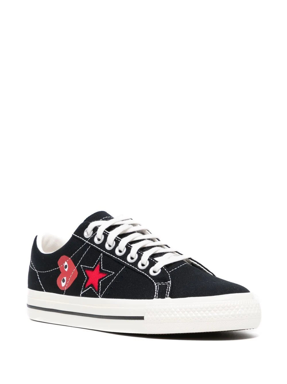 COMME DES GARÇONS (CDG) PLAY x CONVERSE ONE STAR - BLACK