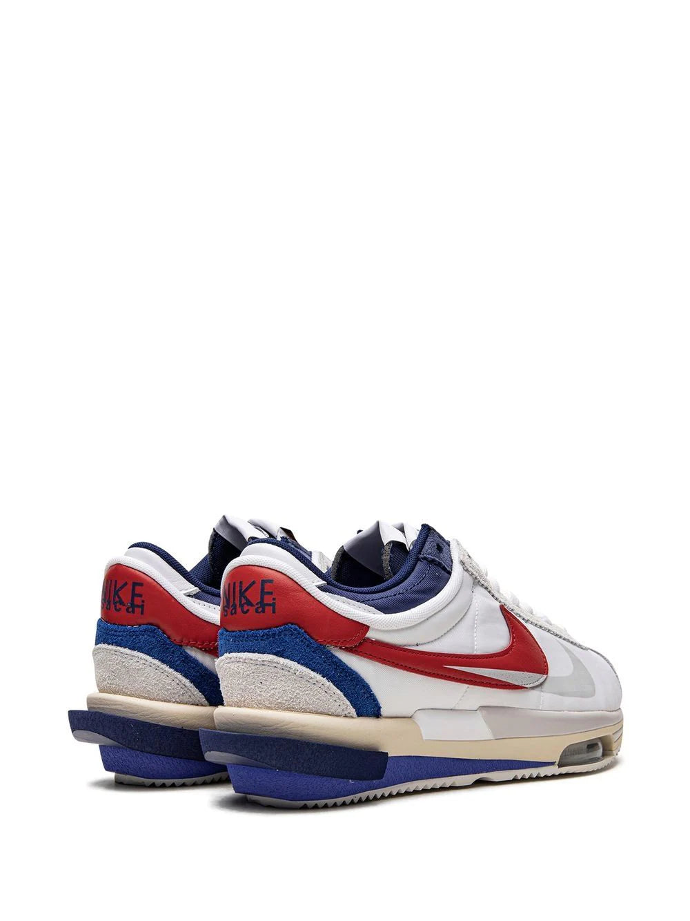 NIKE CORTEZ 4.0 x SACAI - WHITE UNIVERSITY RED BLUE