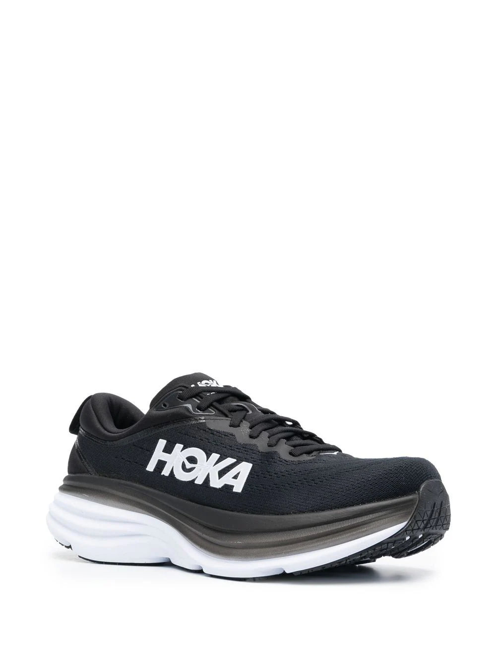 HOKA - ONE ONE BONDI 8 BLACK WHITE