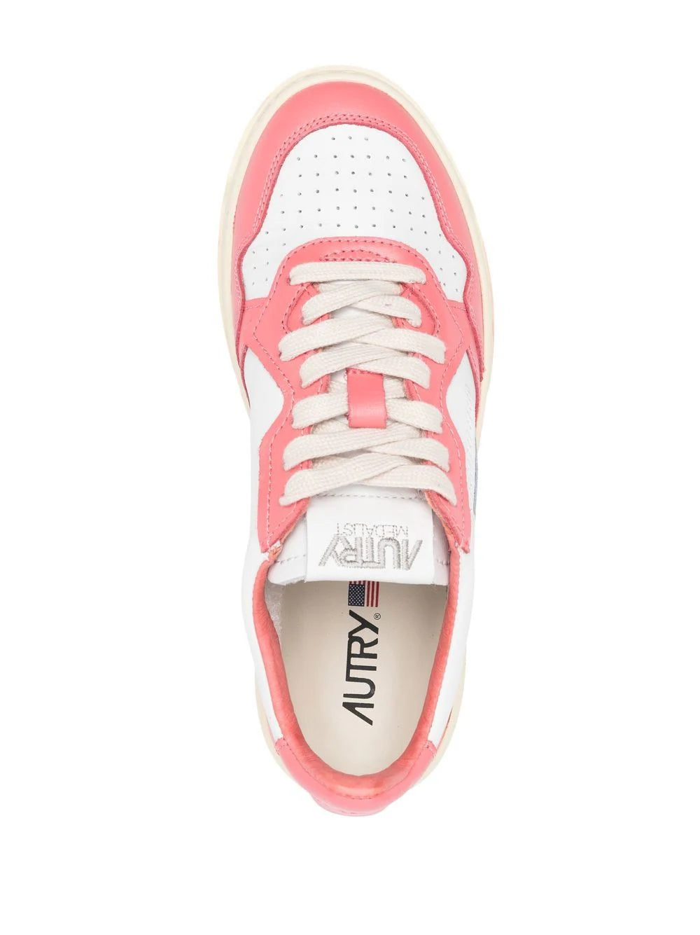 AUTRY - MEDALIST LEATHER SUEDE LOW PINK