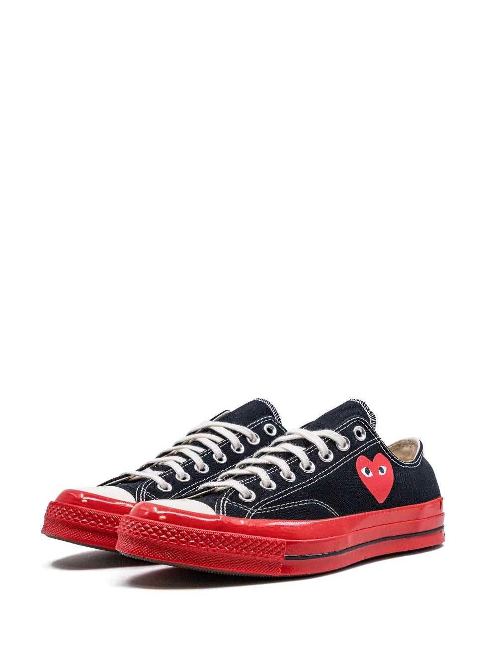 COMME DES GARÇONS (CDG) PLAY x CONVERSE CHUCK 70 LOW - BLACK RED SOLE