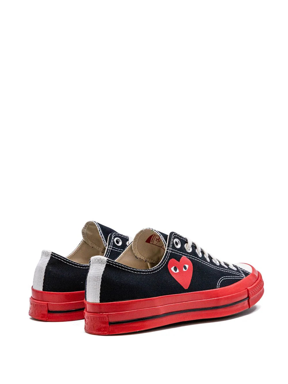 COMME DES GARÇONS (CDG) PLAY x CONVERSE CHUCK 70 LOW - BLACK RED SOLE