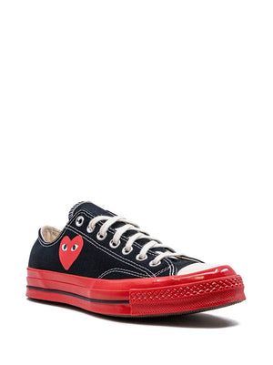 COMME DES GARÇONS (CDG) PLAY x CONVERSE CHUCK 70 LOW - BLACK RED SOLE