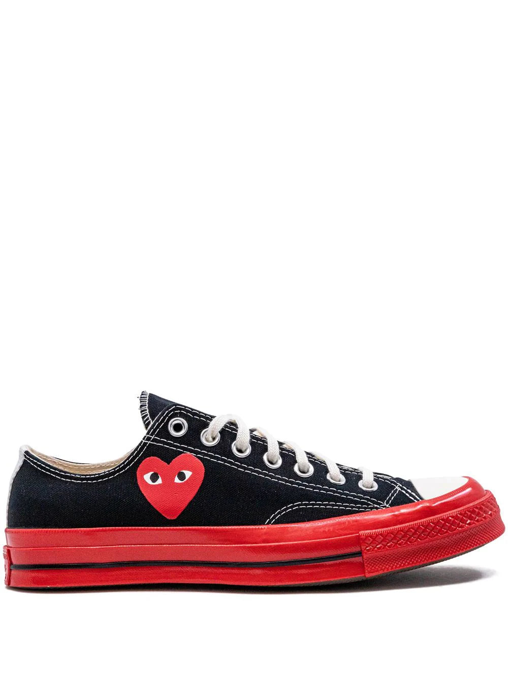 COMME DES GARÇONS (CDG) PLAY x CONVERSE CHUCK 70 LOW - BLACK RED SOLE