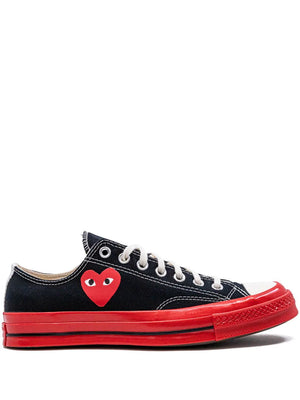 COMME DES GARÇONS (CDG) PLAY x CONVERSE CHUCK 70 LOW - BLACK RED SOLE