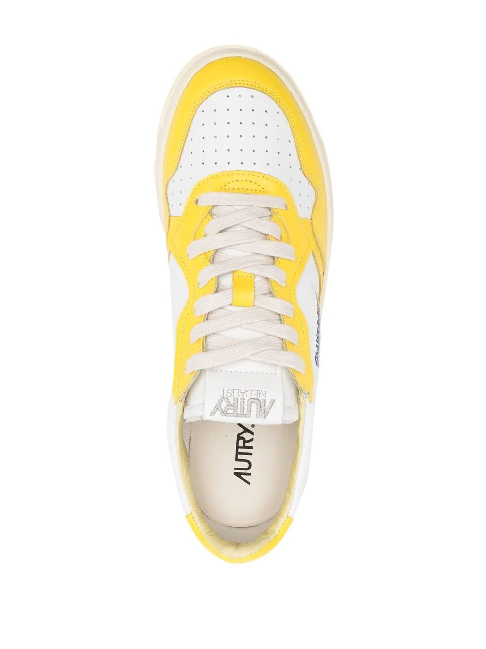 AUTRY - MEDALIST LEATHER SUEDE LOW WHITE YELLOW