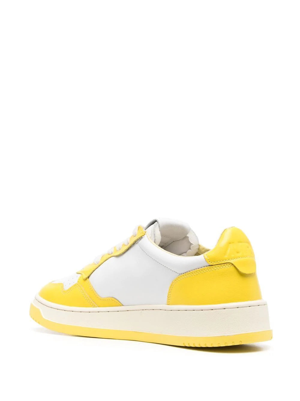 AUTRY - MEDALIST LEATHER SUEDE LOW WHITE YELLOW