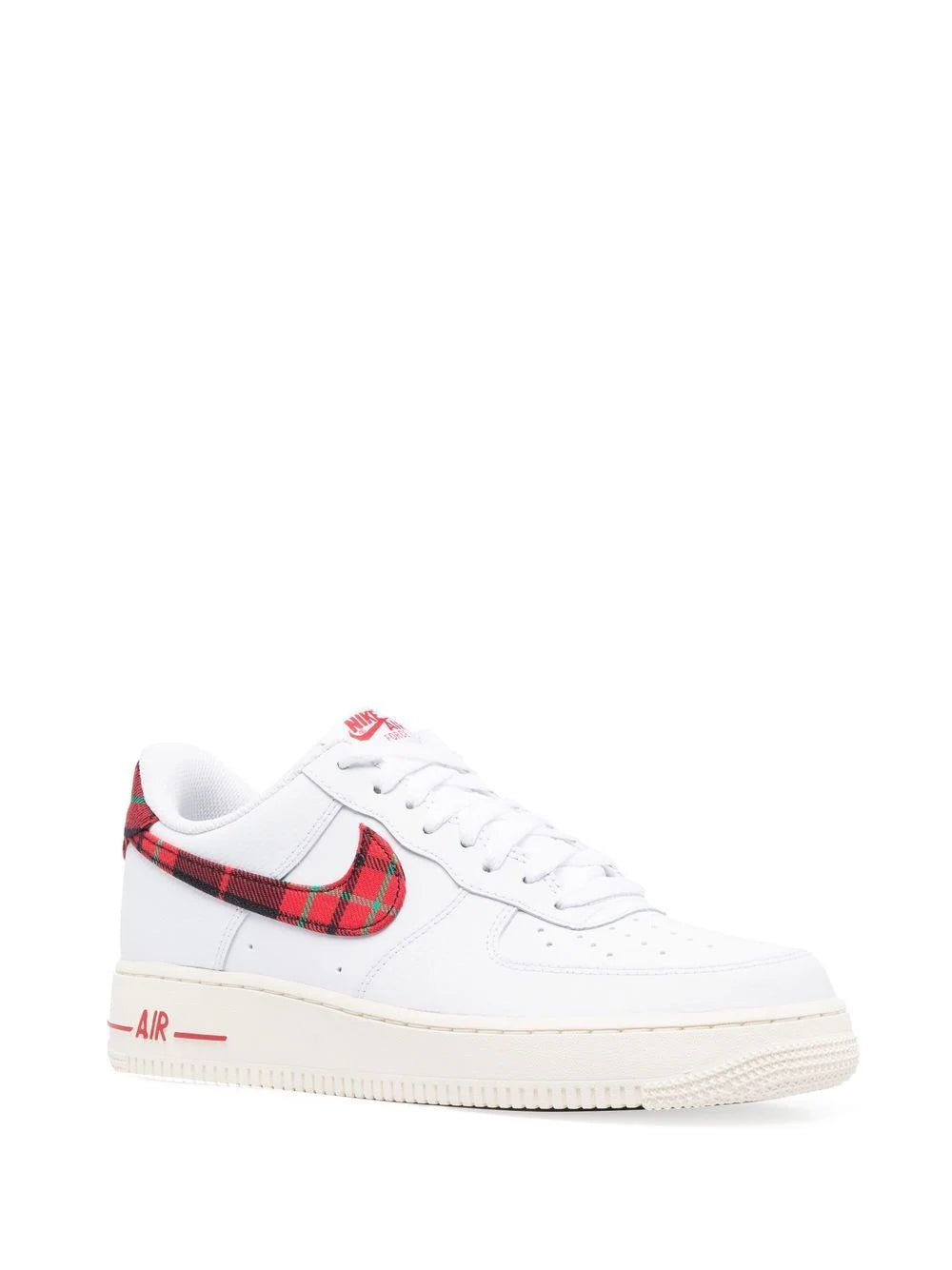 NIKE AIR FORCE 1 LOW - LV8 TARTAN PLAID WHITE UNIVERSITY RED
