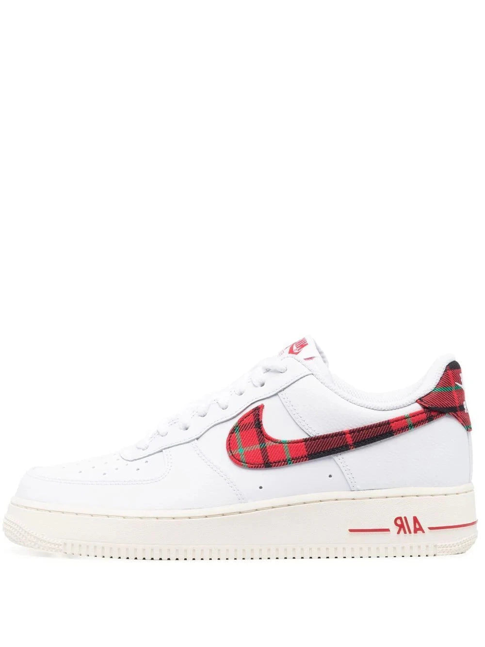 NIKE AIR FORCE 1 LOW - LV8 TARTAN PLAID WHITE UNIVERSITY RED