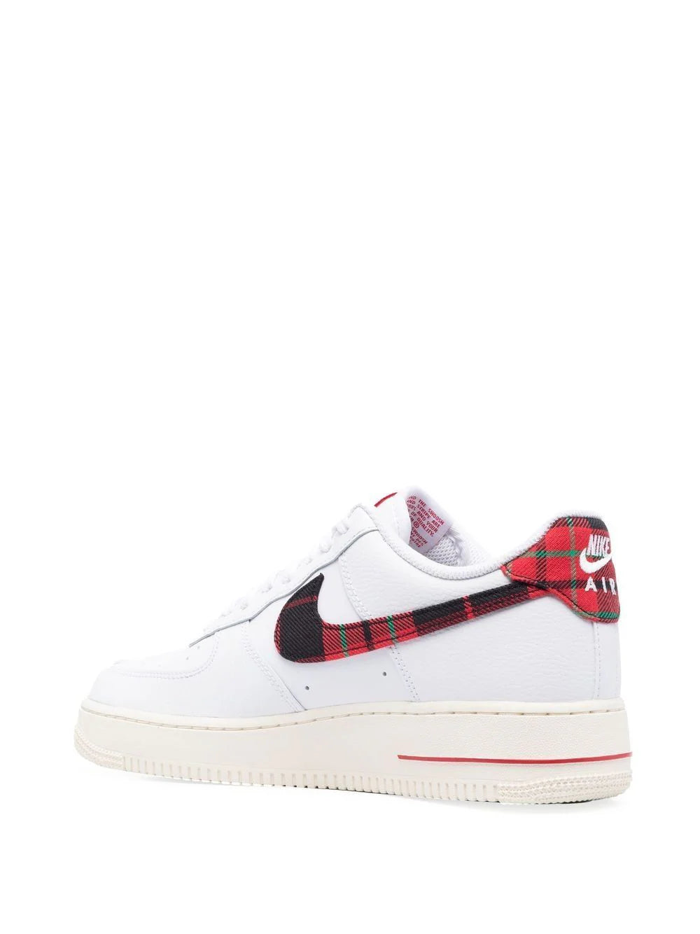 NIKE AIR FORCE 1 LOW - LV8 TARTAN PLAID WHITE UNIVERSITY RED