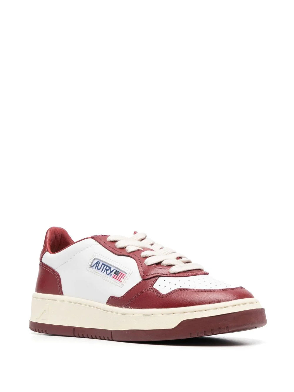 AUTRY - MEDALIST LEATHER SUEDE LOW WHITE & SYRAH