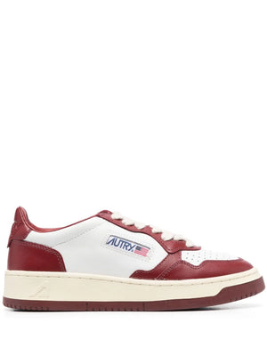 AUTRY - MEDALIST LEATHER SUEDE LOW WHITE & SYRAH