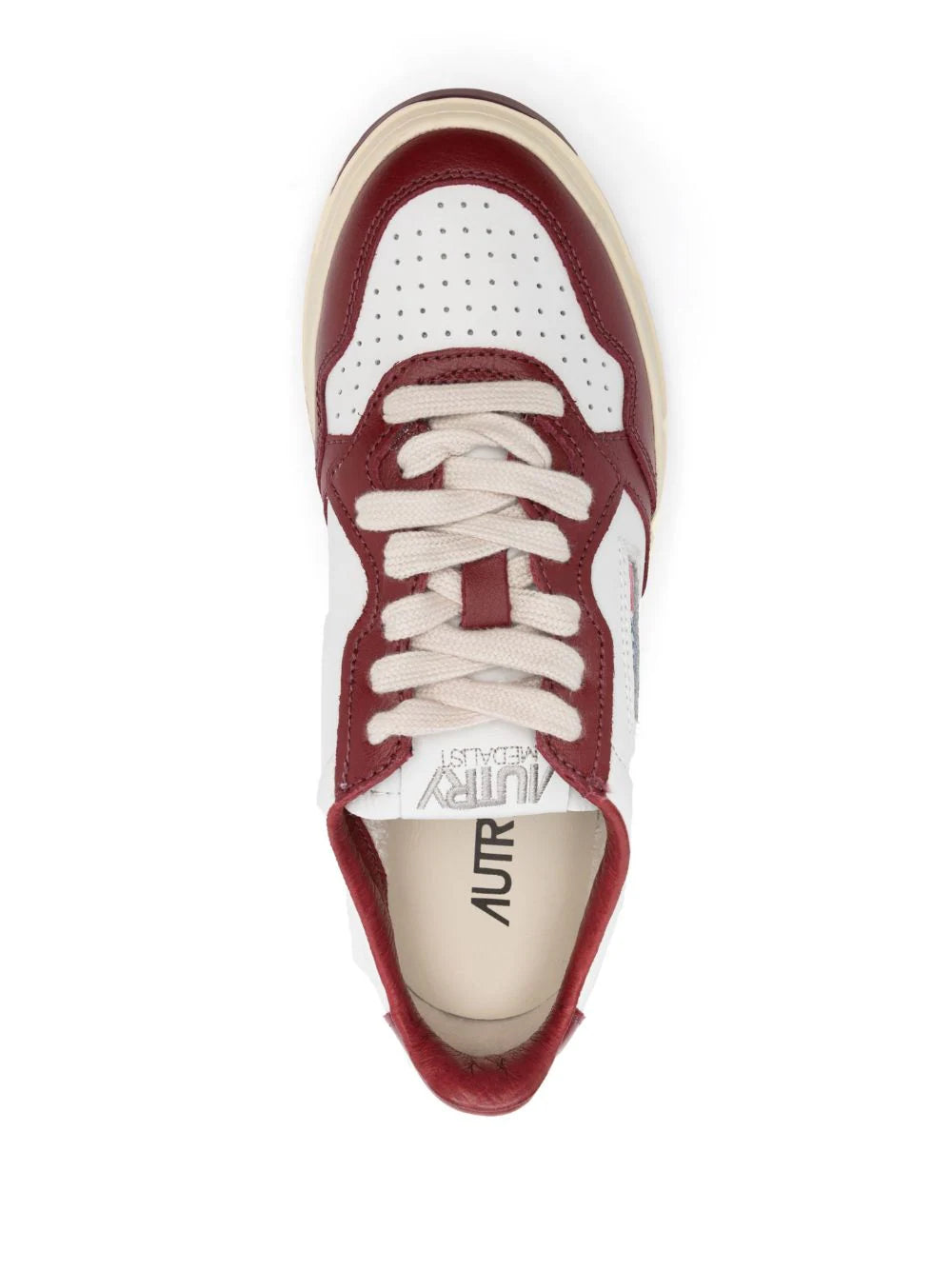 AUTRY - MEDALIST LEATHER SUEDE LOW WHITE & SYRAH