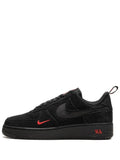 NIKE AIR FORCE 1 LOW - MULTI SWOOSH BLACK LIGHT CRIMSON