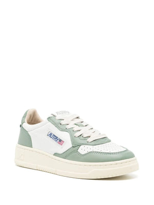 AUTRY - MEDALIST LEATHER SUEDE LOW DENIM GREEN