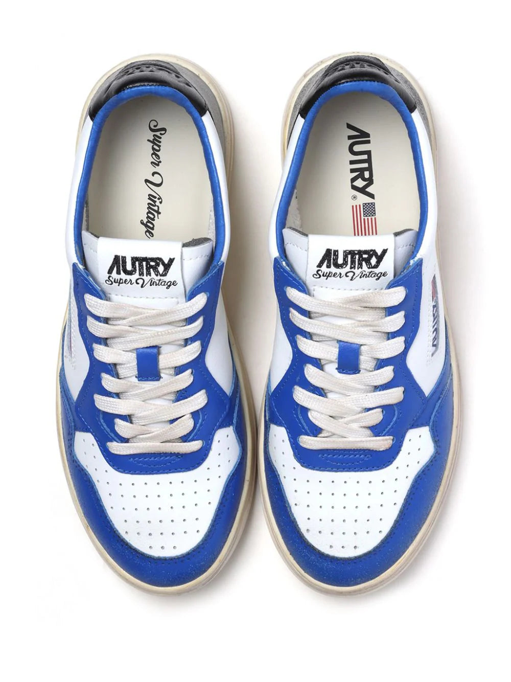 AUTRY - MEDALIST LEATHER SUEDE LOW VINTAGE BLUE/WHITE/BLACK