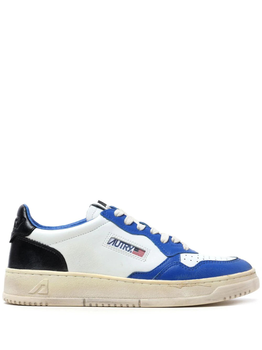 AUTRY - MEDALIST LEATHER SUEDE LOW VINTAGE BLUE/WHITE/BLACK