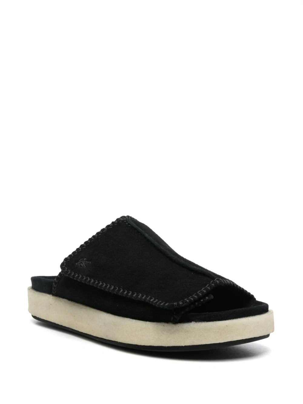 CLARKS - OVERLEIGH SLIDE SUEDE BLACK