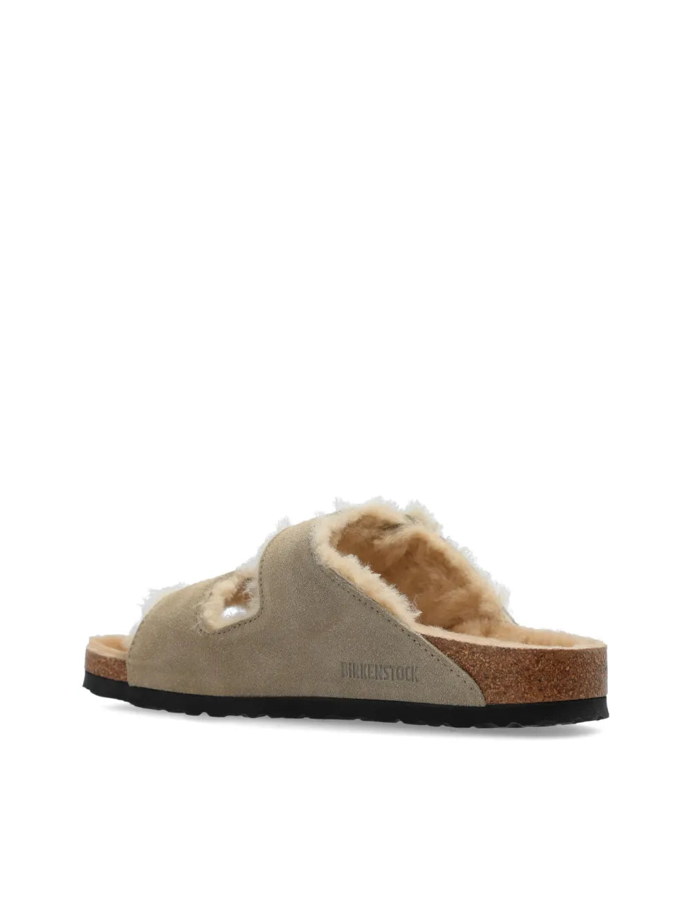 BIRKENSTOCK - ARIZONA EN FOURRURE D'AGNEAU SUÈDE TAUPE
