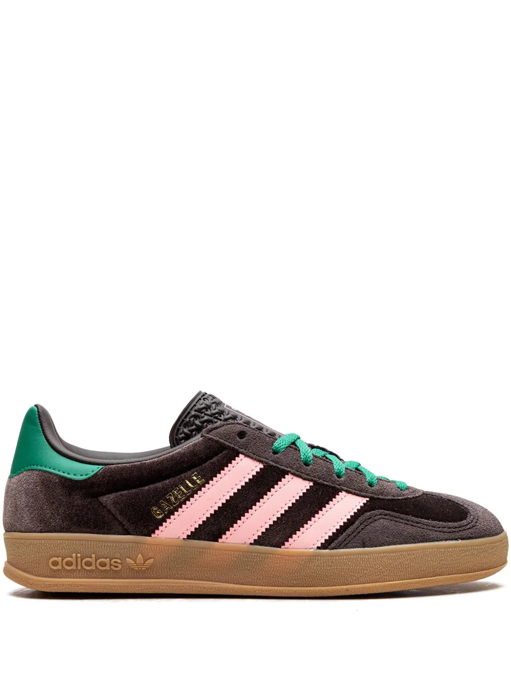 ADIDAS - GAZELLE INDOOR DARK BROWN PINK GREEN VELVET
