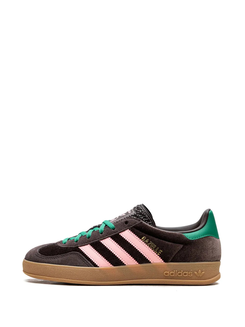 ADIDAS - GAZELLE INDOOR DARK BROWN PINK GREEN VELVET