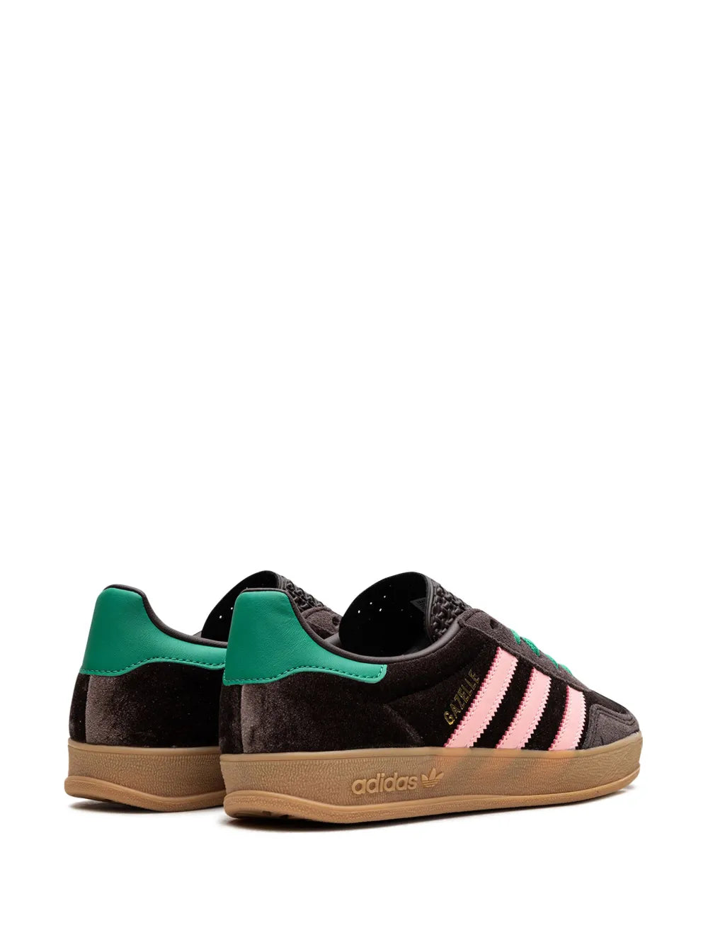 ADIDAS - GAZELLE INDOOR DARK BROWN PINK GREEN VELVET