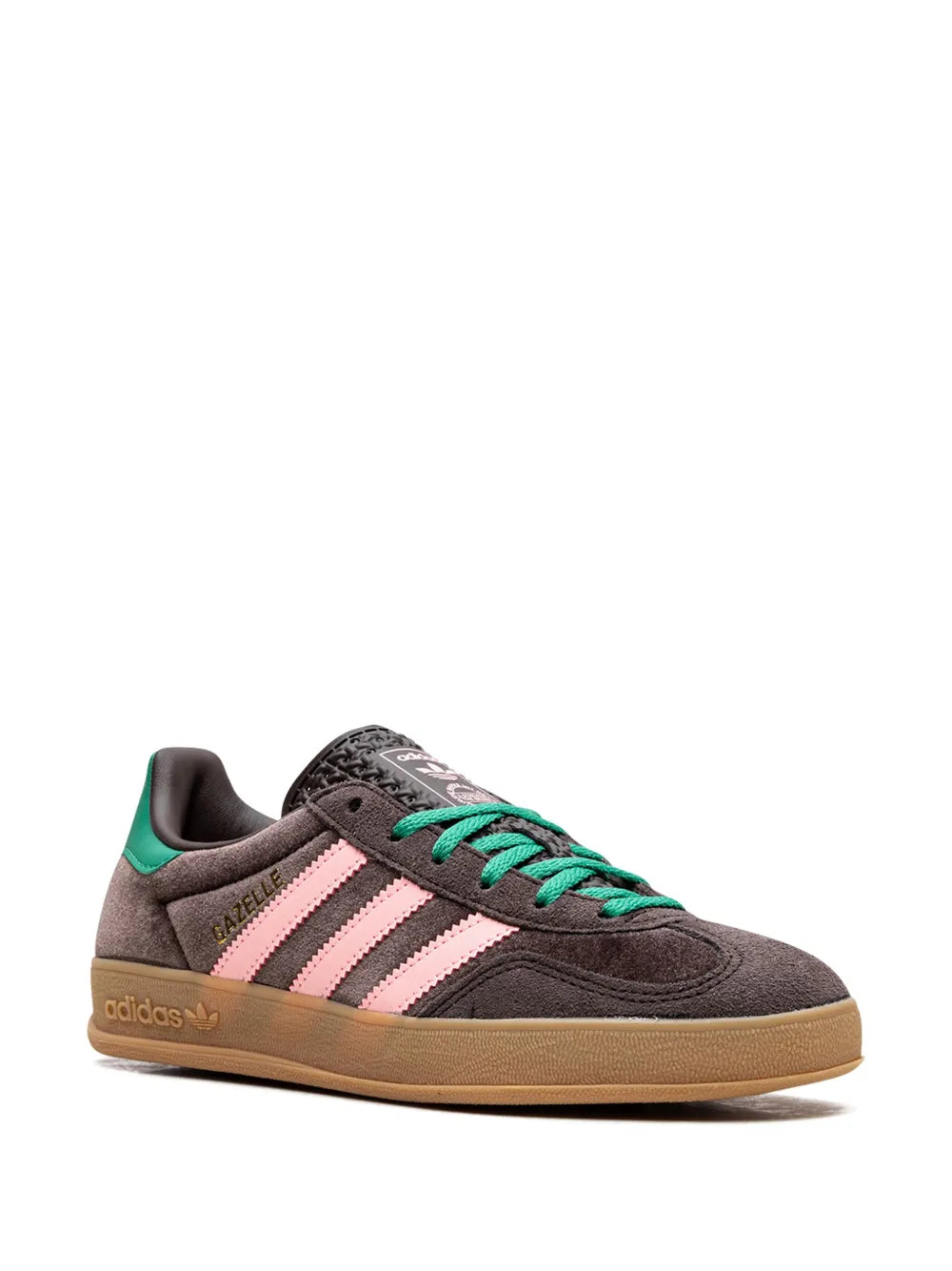 ADIDAS - GAZELLE INDOOR DARK BROWN PINK GREEN VELVET