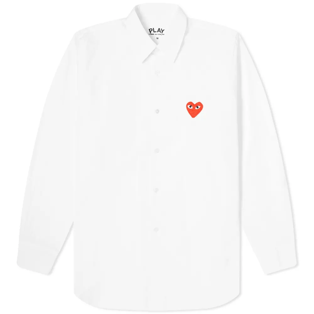 CHEMISE COMME DES GARCONS PLAY - BLANC ( RED HEART )