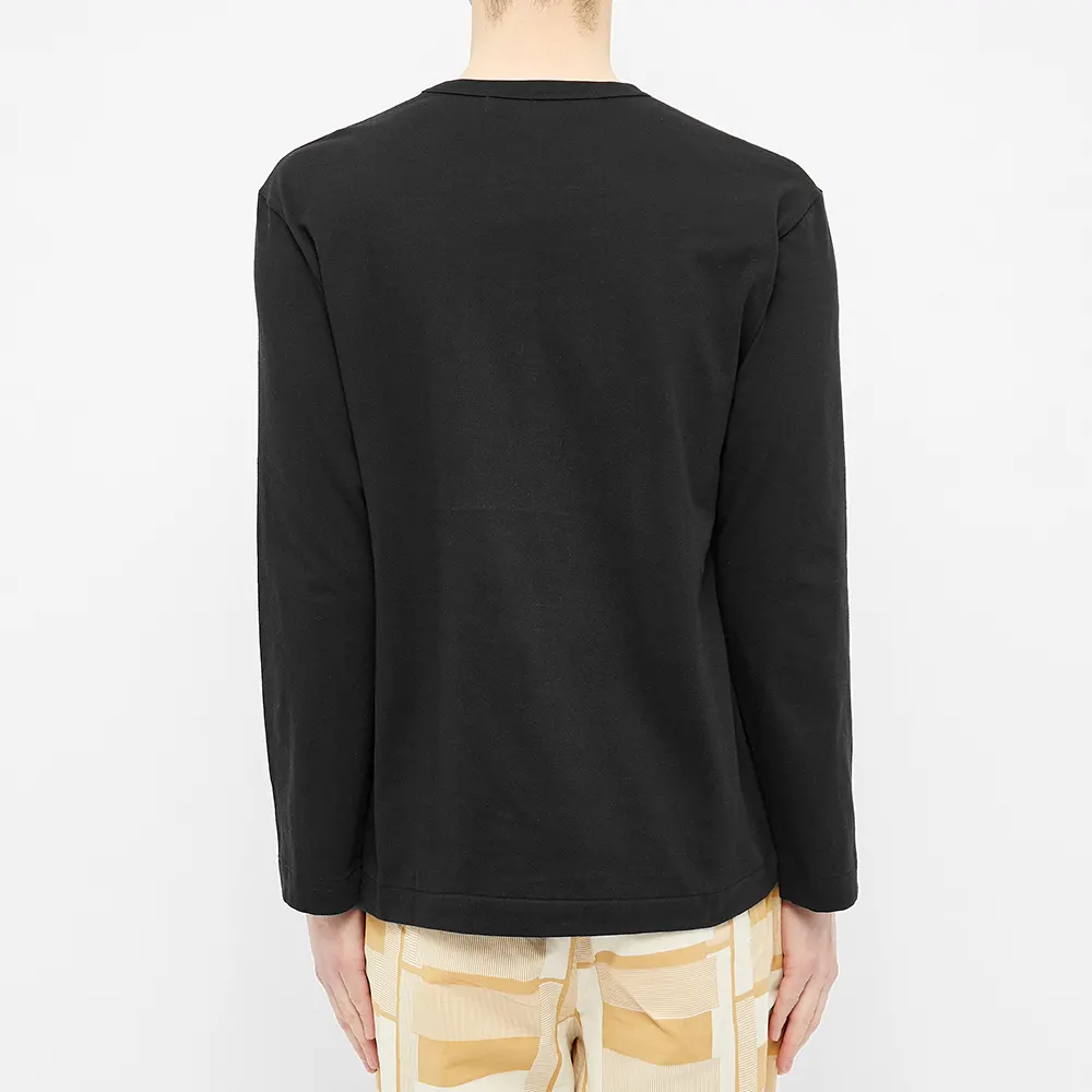 T-SHIRT A MANCHES LONGUE COMME DES GARCONS PLAY - NOIR ( RED HEART )