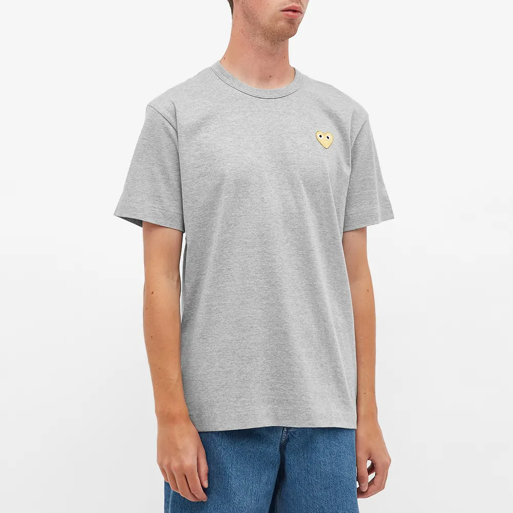 T-SHIRT COMME DES GARCONS PLAY - GRIS ( GOLD HEART )