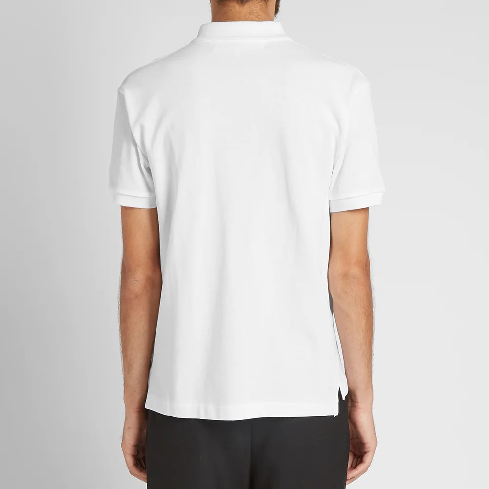 POLO COMME DES GARCONS PLAY - BLANC ( RED HEART )