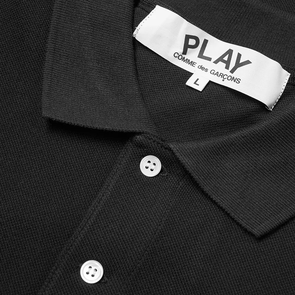 POLO COMME DES GARCONS PLAY - NOIR ( RED HEART )