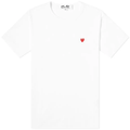 T-SHIRT COMME DES GARCONS PLAY - BLANC ( RED HEART )